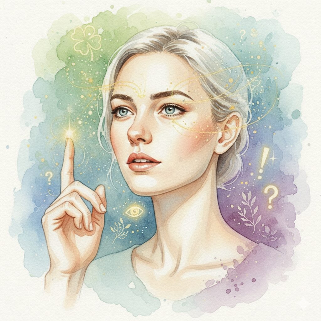 左眉毛がかゆいスピリチュアルなサインを見逃さず、日々の生活で意識すべき注意点を描くモネ風水彩画。