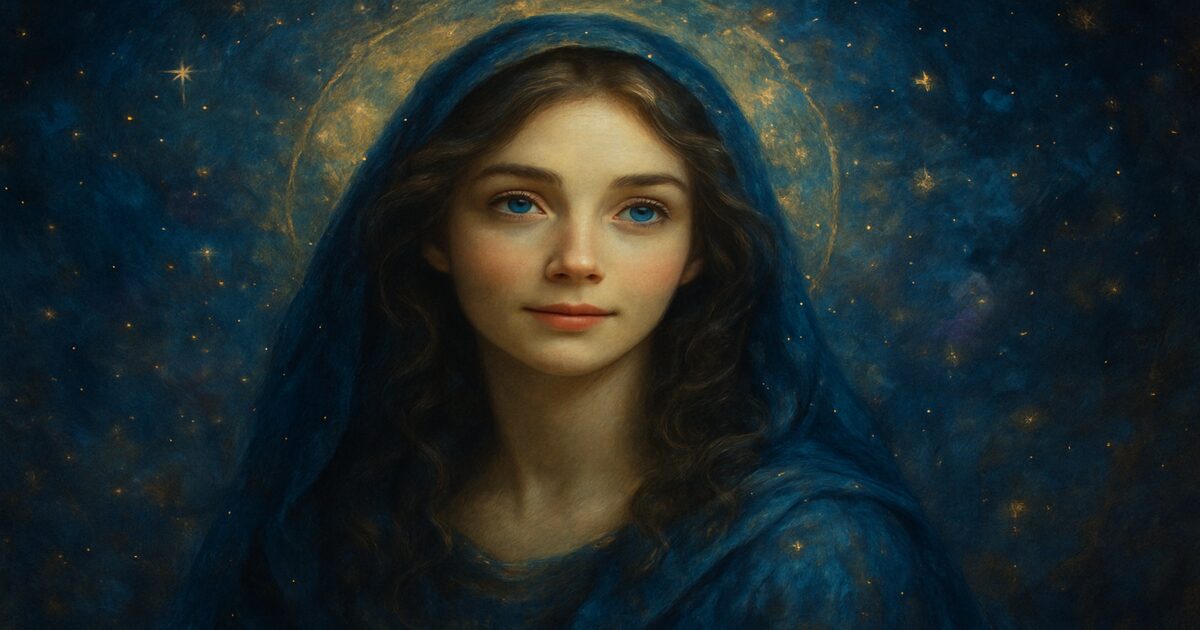 霊感がある人の優しさと感受性の強さを象徴する幻想的な女性の肖像イラスト