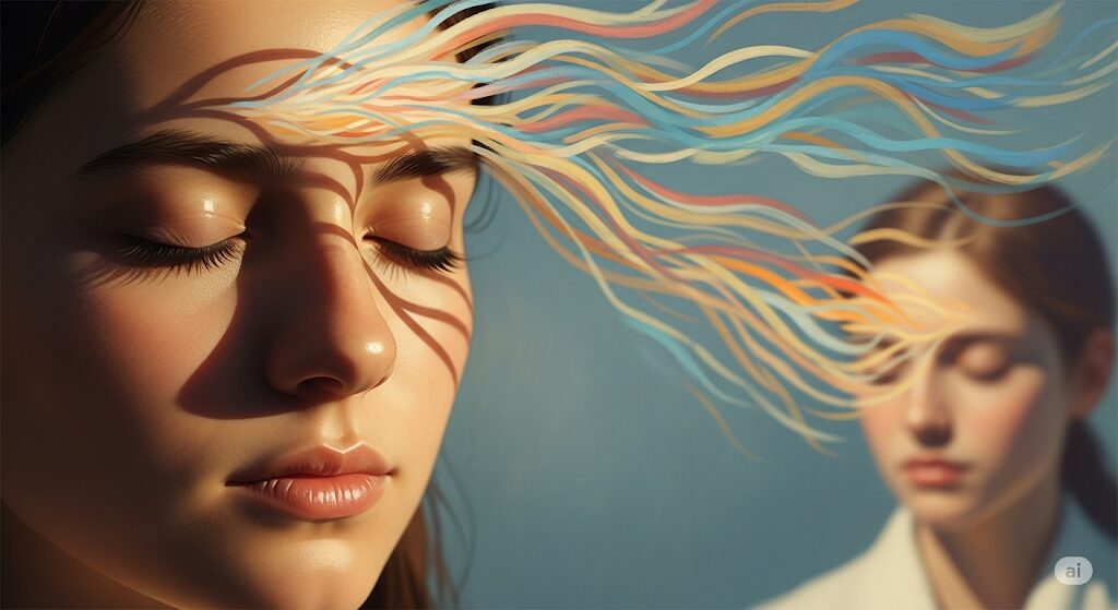 言葉を介さず心で通じ合う二人の間で交わされる、感情の波を描いたスピリチュアルな情景
