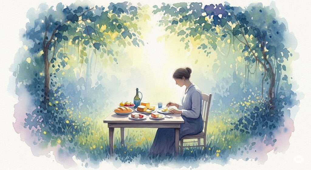 塩や味噌と組み合わせて運気をさらに強化する様子を表現した、モネ風水彩画の神秘的な画像。塩の結晶と味噌の渦が描かれ、スピリチュアルな浄化や力の増幅を象徴しています。