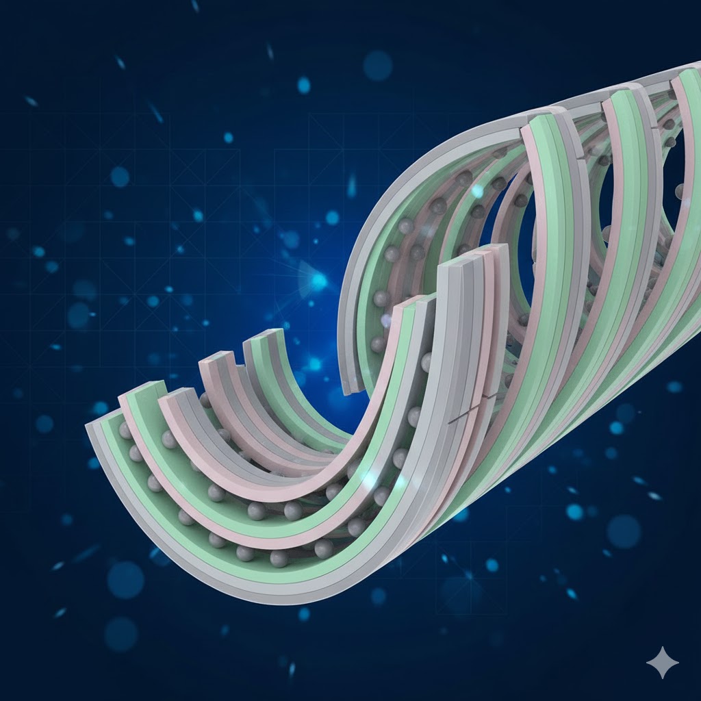 産地の風景を背景に、スレートの上に置かれた3つの白いハロイサイト(粘土鉱物)の原石。滑らかな質感を表現。