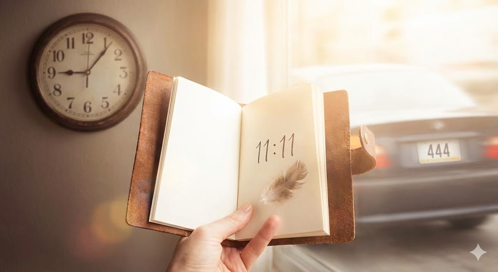 ツインレイとの統合を告げるシンクロニシティとエンジェルナンバー1111を象徴する画像。宇宙からの愛のメッセージと魂の共鳴を神秘的な光で表現。